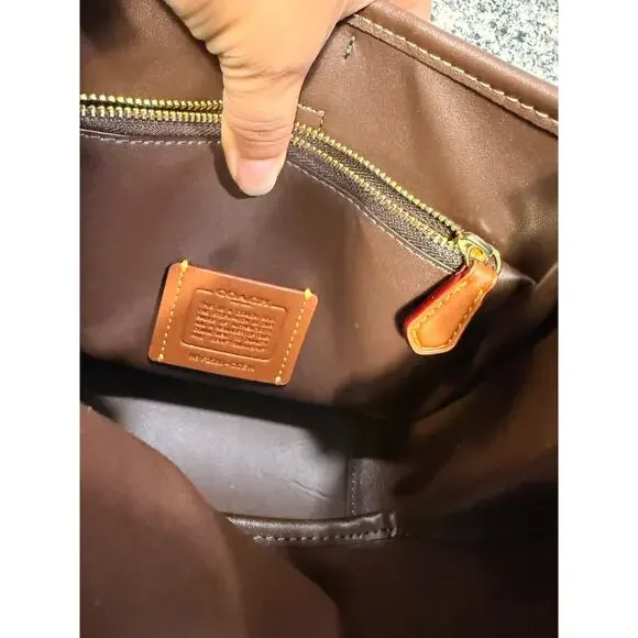 Stylish Coach Hadley Cow Print Convertible Crossbody Bag - Picture 9 of 11